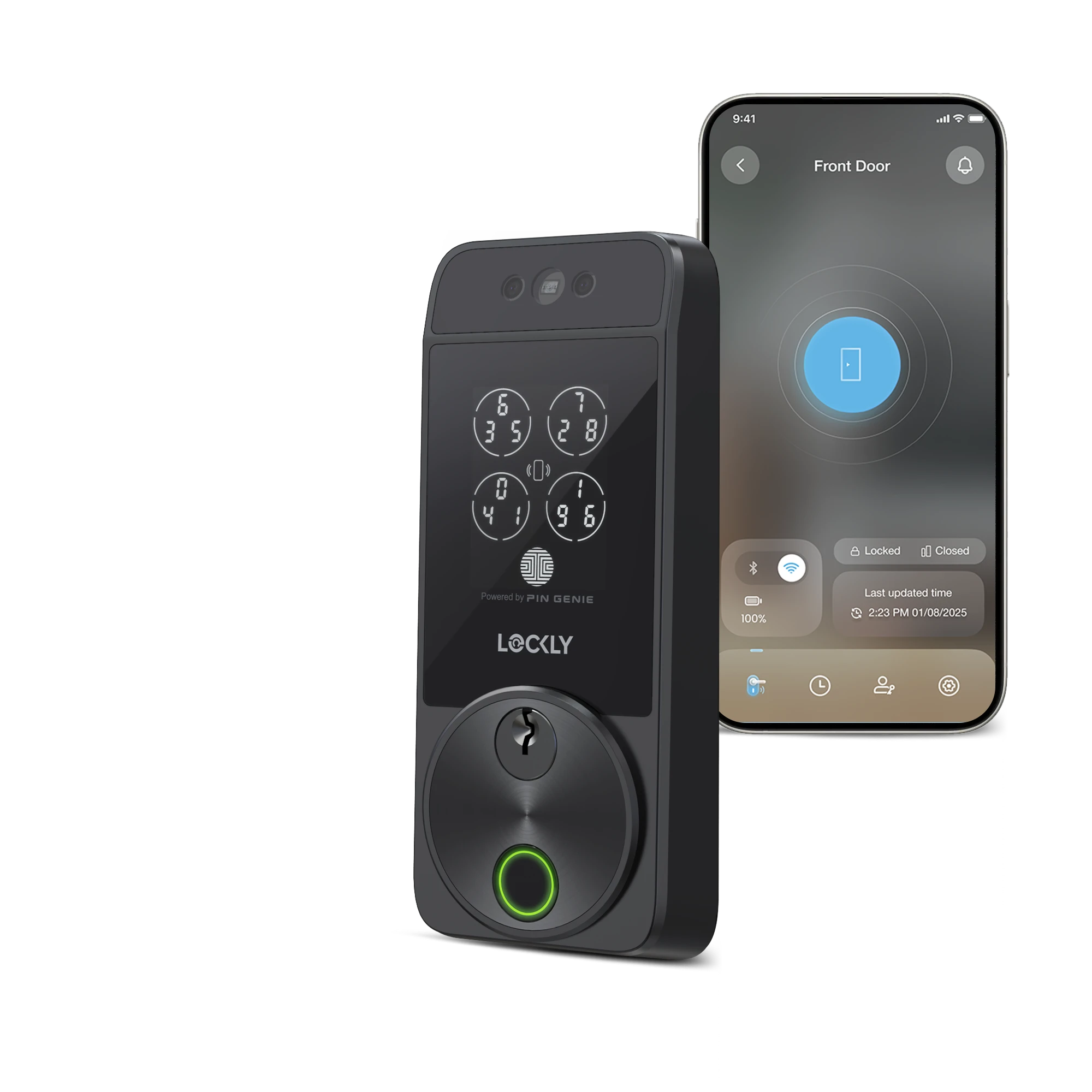 lockly-visage-zeno-series-smart-lock-gesichtserkennung-satin-nickel image 1