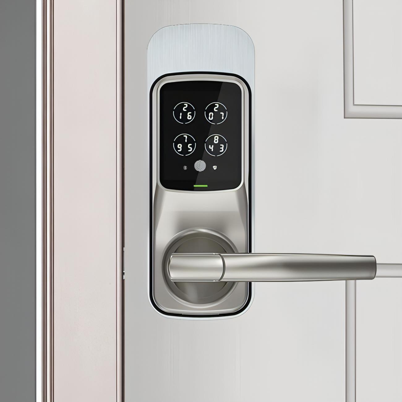 lockly-deadbolt-abdeckplatte-schloss-blende-latch-satin-nickel image 2