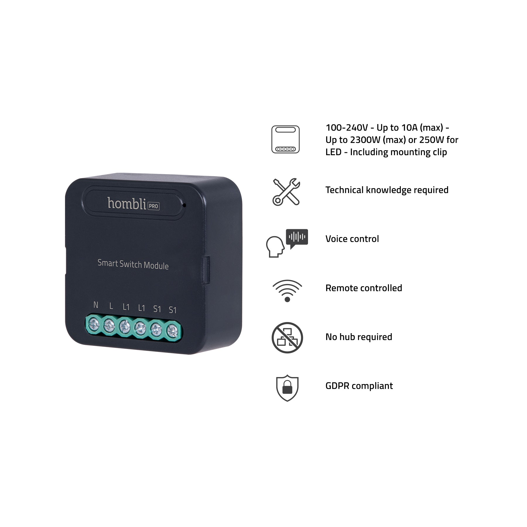 hombli-smart-switch-modul-unterputz-single-wlan-licht image 4