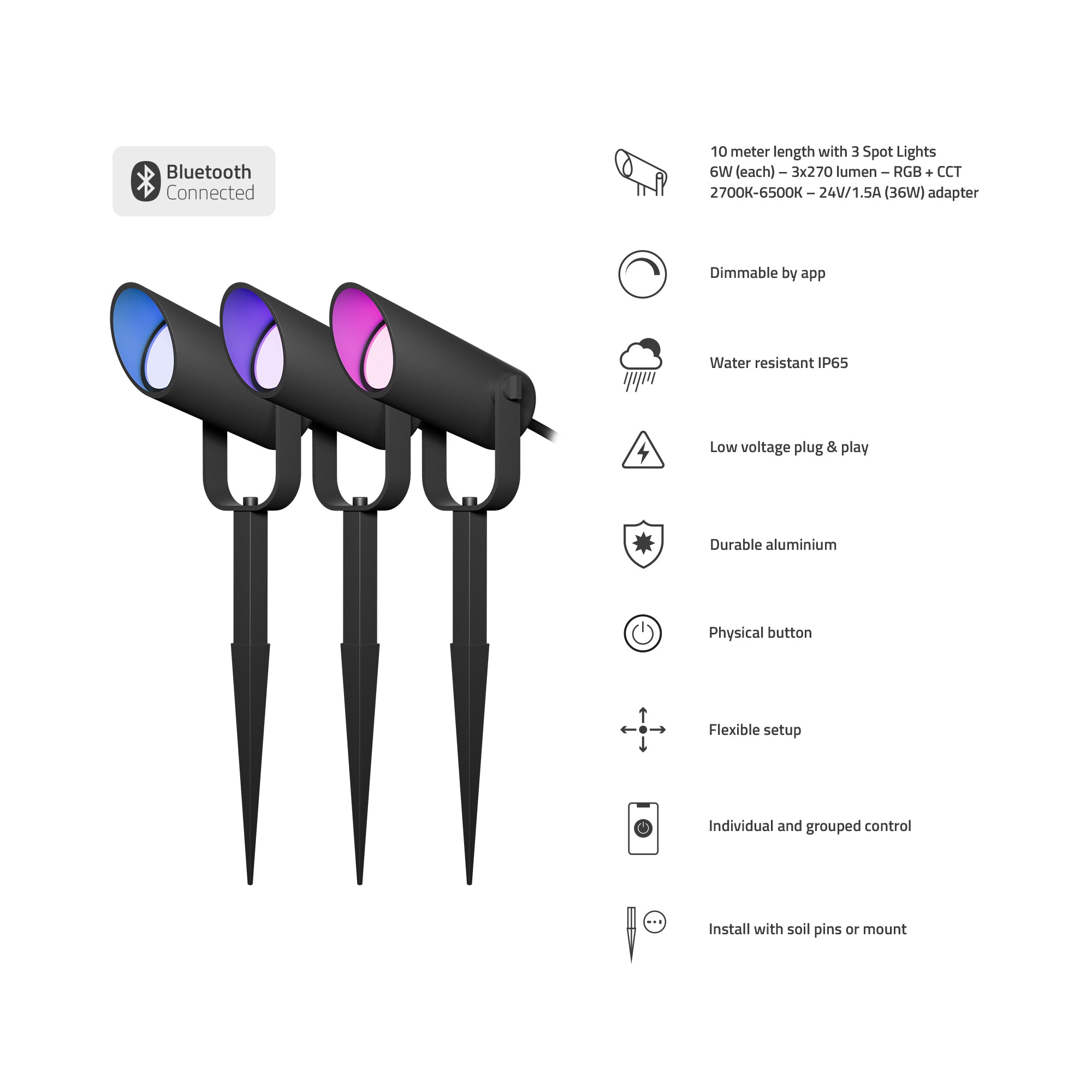 hombli-outdoor-smart-spot-light-starter-kit-gartenstrahler-rgb image 3