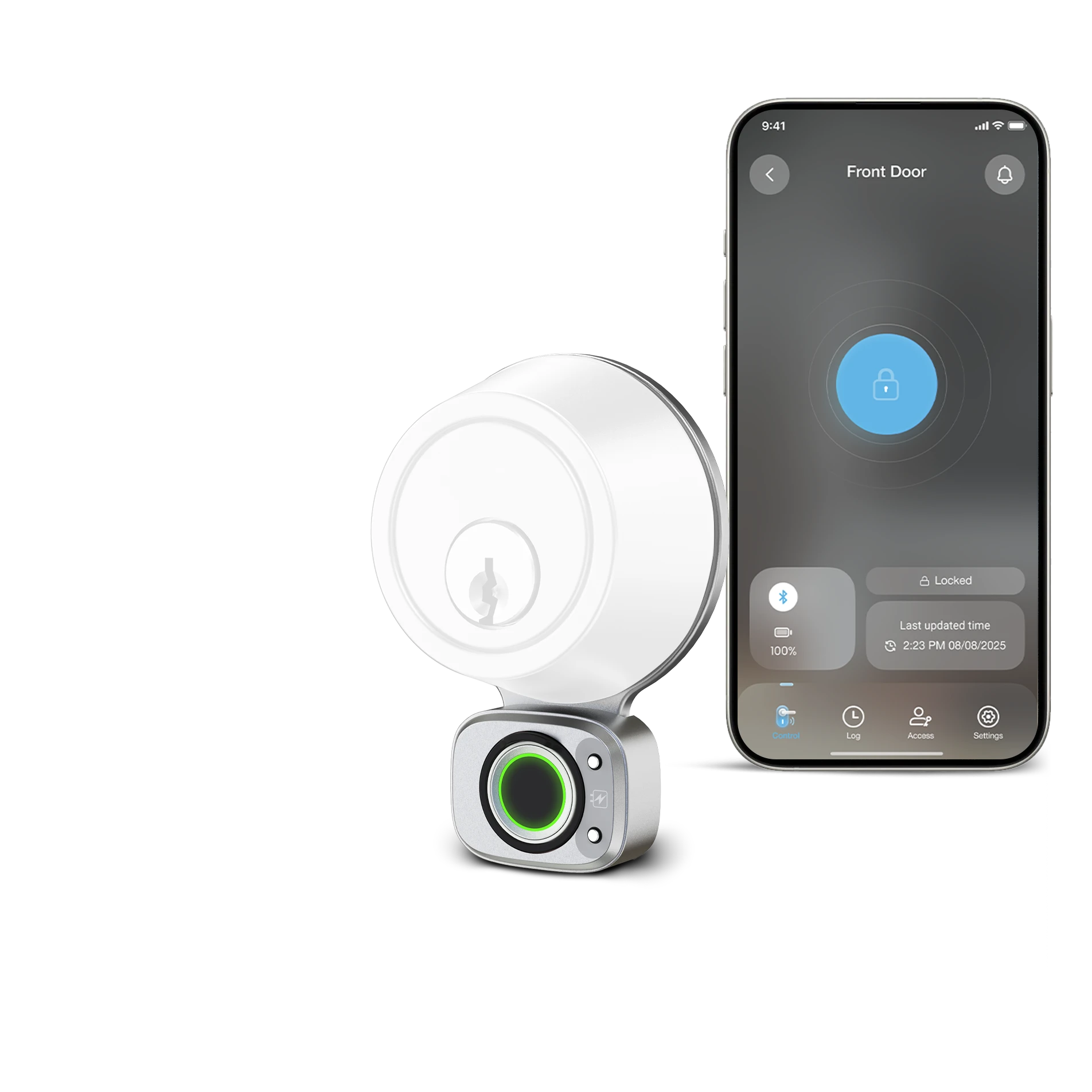 lockly-access-touch-retrofit-smart-lock-t-rschloss-satin-nickel image 1