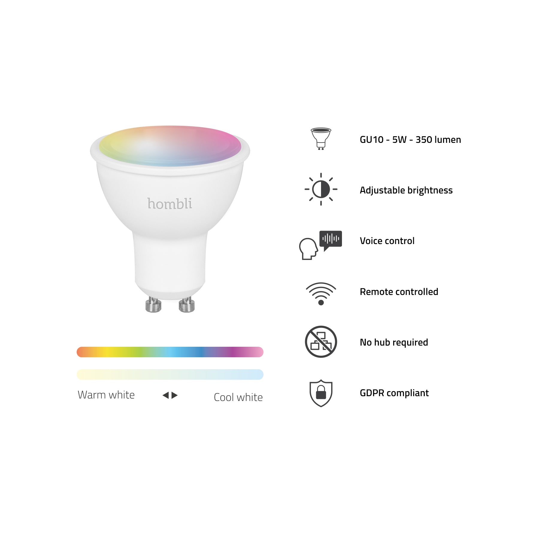 hombli-ambiance-smart-spot-gu10-led-rgb-cct-promo-pack-4-5w image 3