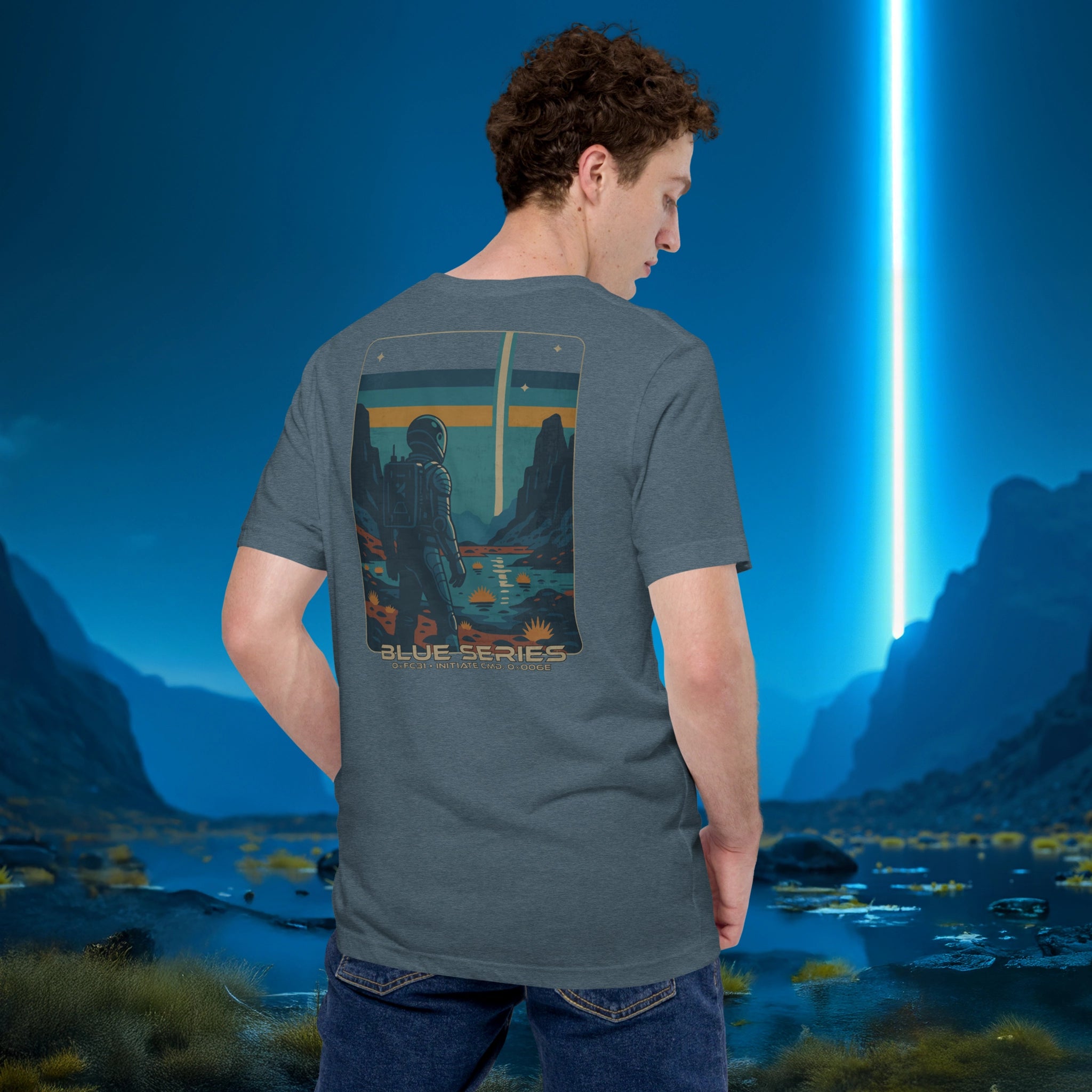inovelli-blue-series-t-shirt-heather-deep-teal-l-baumwolle-retro image 5