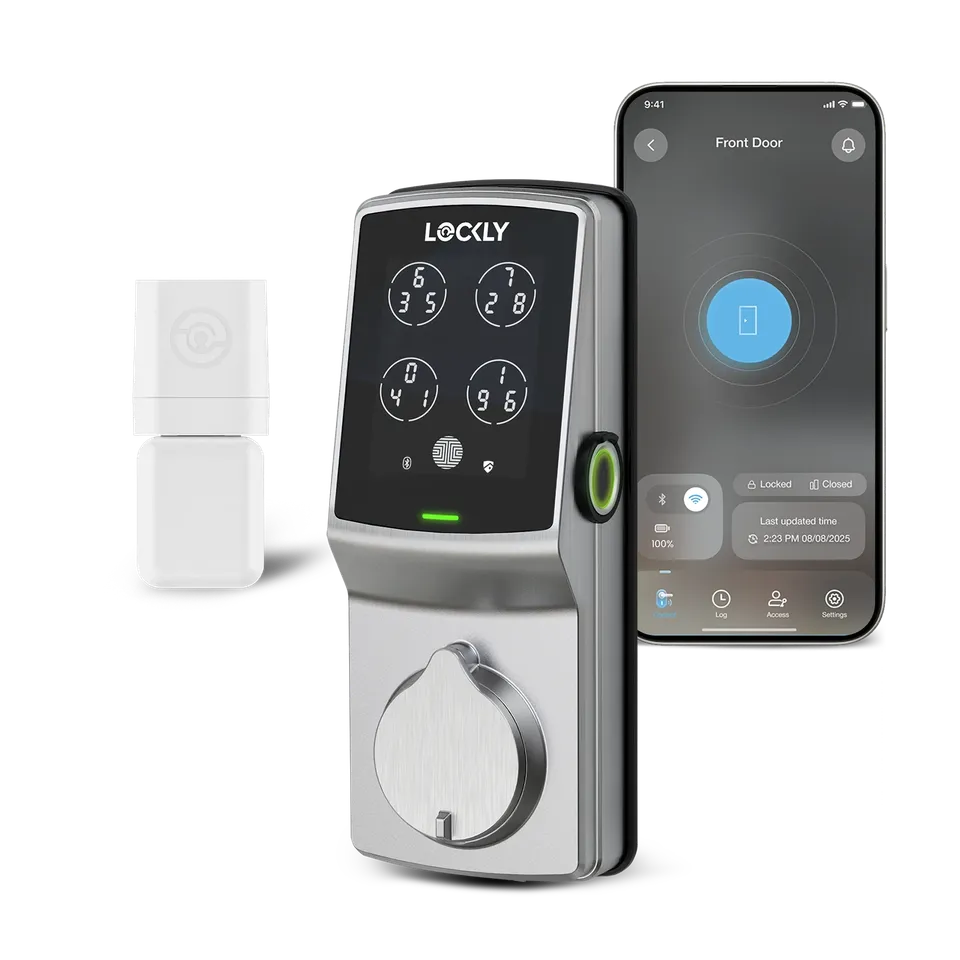 lockly-secure-proht-deadbolt-smart-lock-fingerprint-satin-nickel image 1
