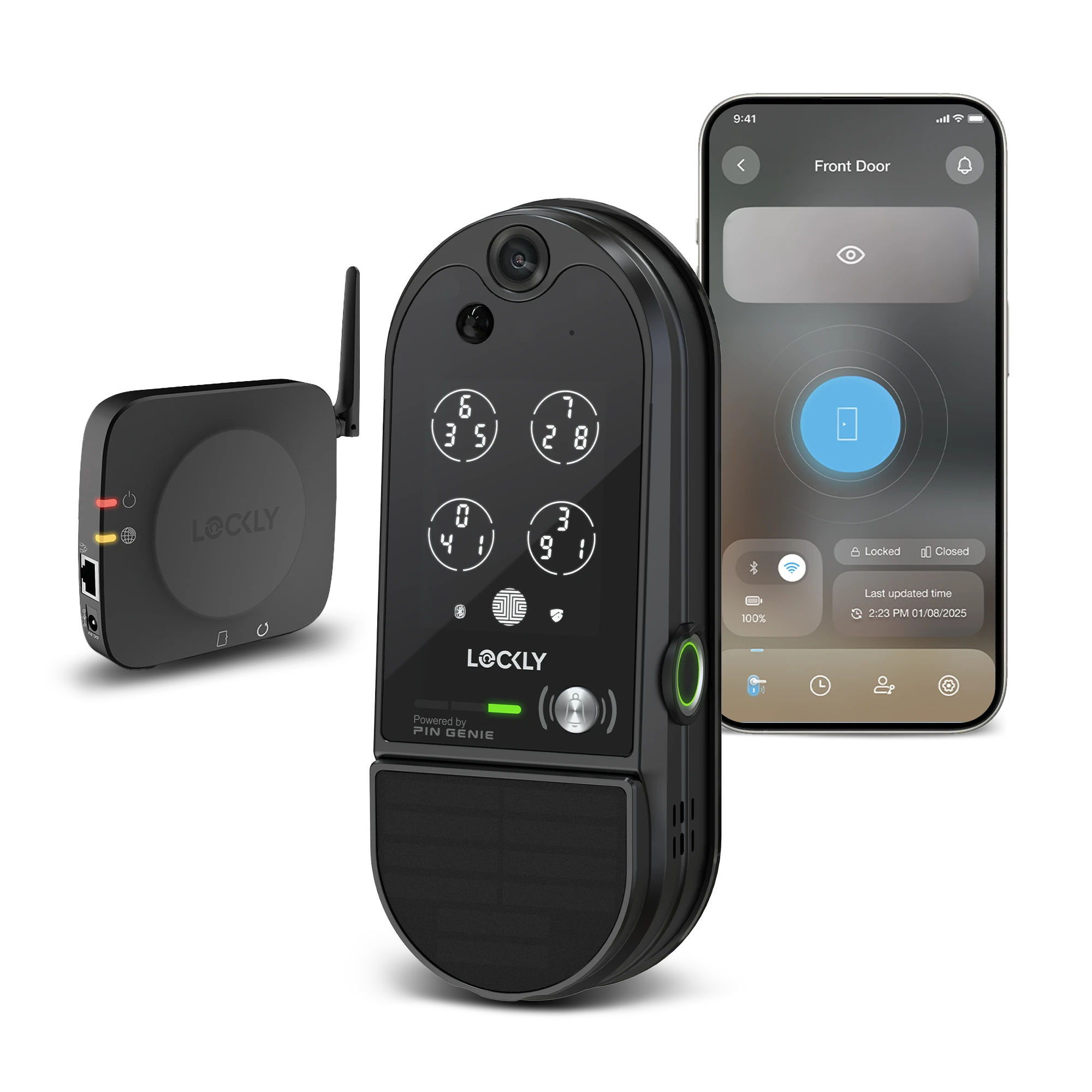 lockly-vision-elite-video-smart-lock-kamera-satin-nickel image 1