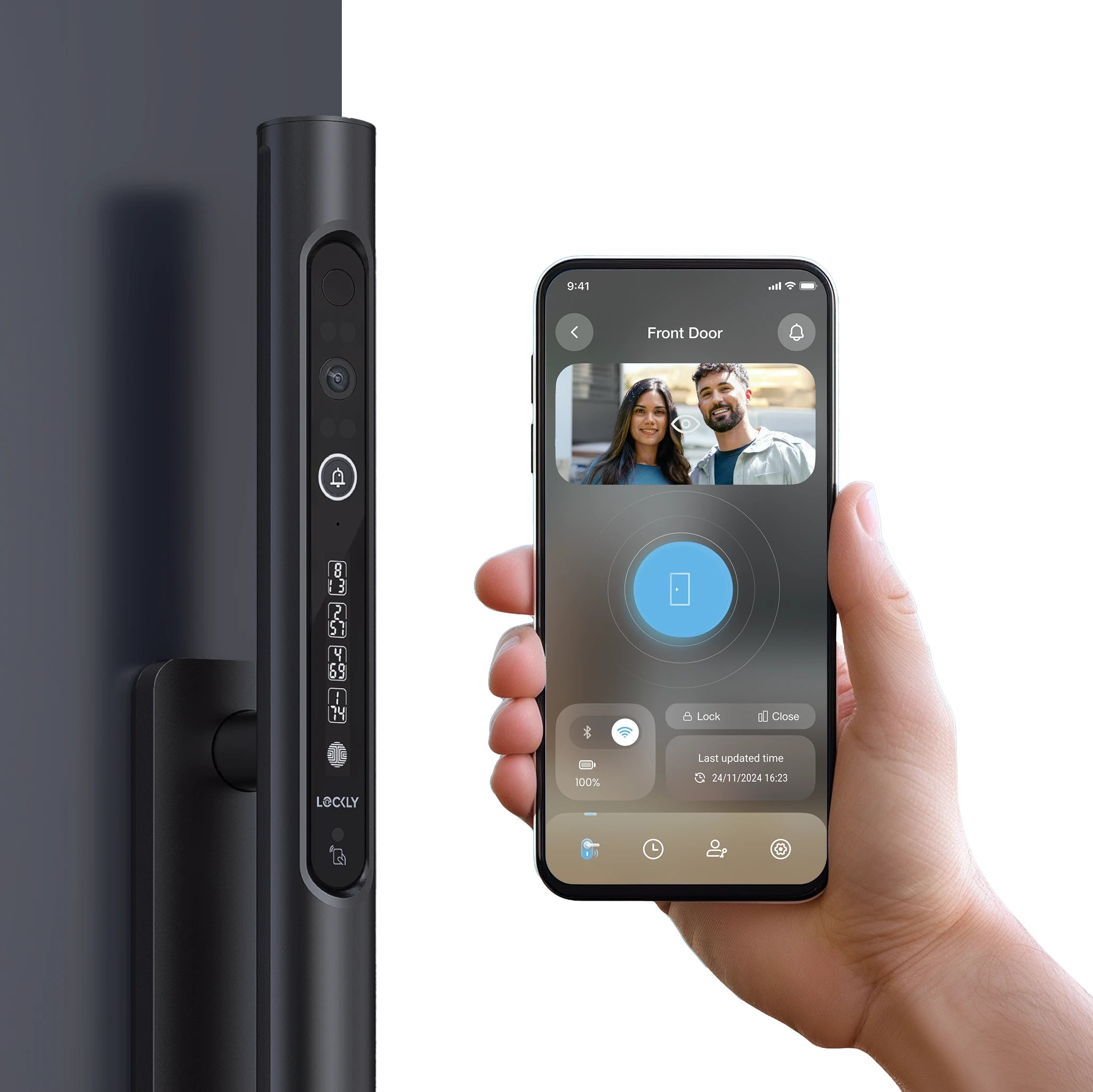 lockly-styla-video-smart-lock-designer-griff-mortise image 4
