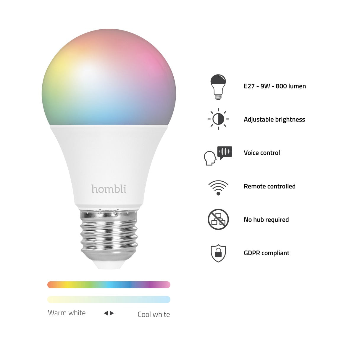 hombli-smart-bulb-e27-rgb-led-lampe-2er-pack-dimmbar image 3