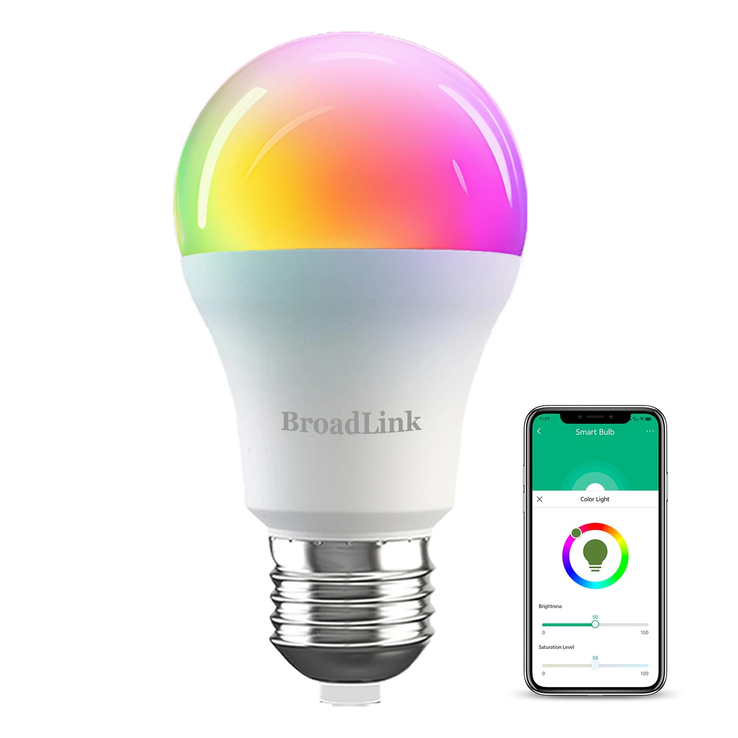 broadlink-smart-lighting-lb27-r1-e27-gl-hbirne-rgb-dimmbar image 1