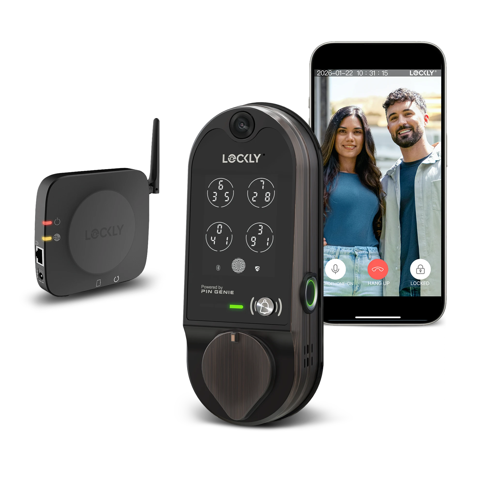 lockly-vision-video-smart-lock-t-rschloss-mit-kamera-bronze image 1