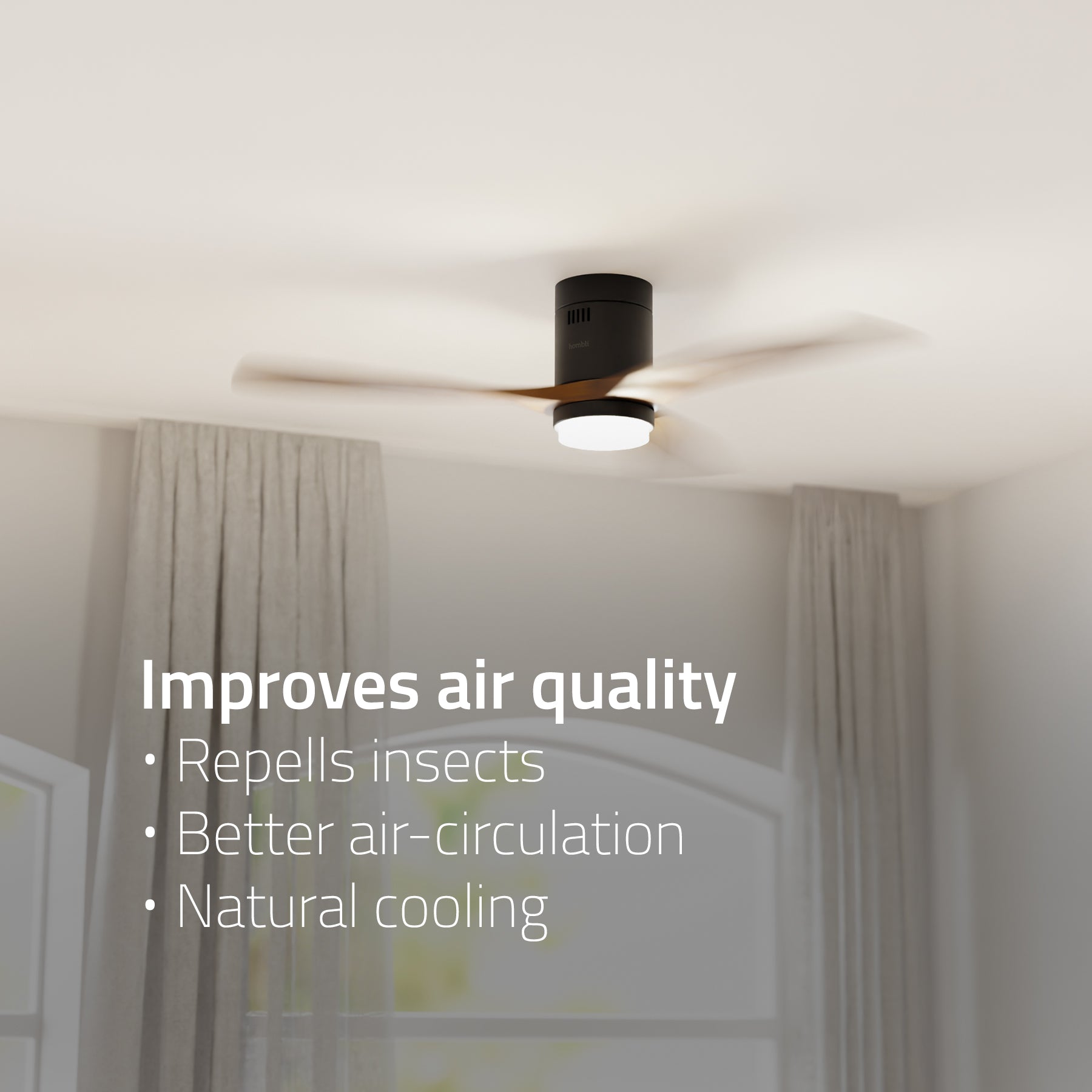 hombli-ambiance-deckenventilator-mit-licht-schwarz-dunkelholz image 3