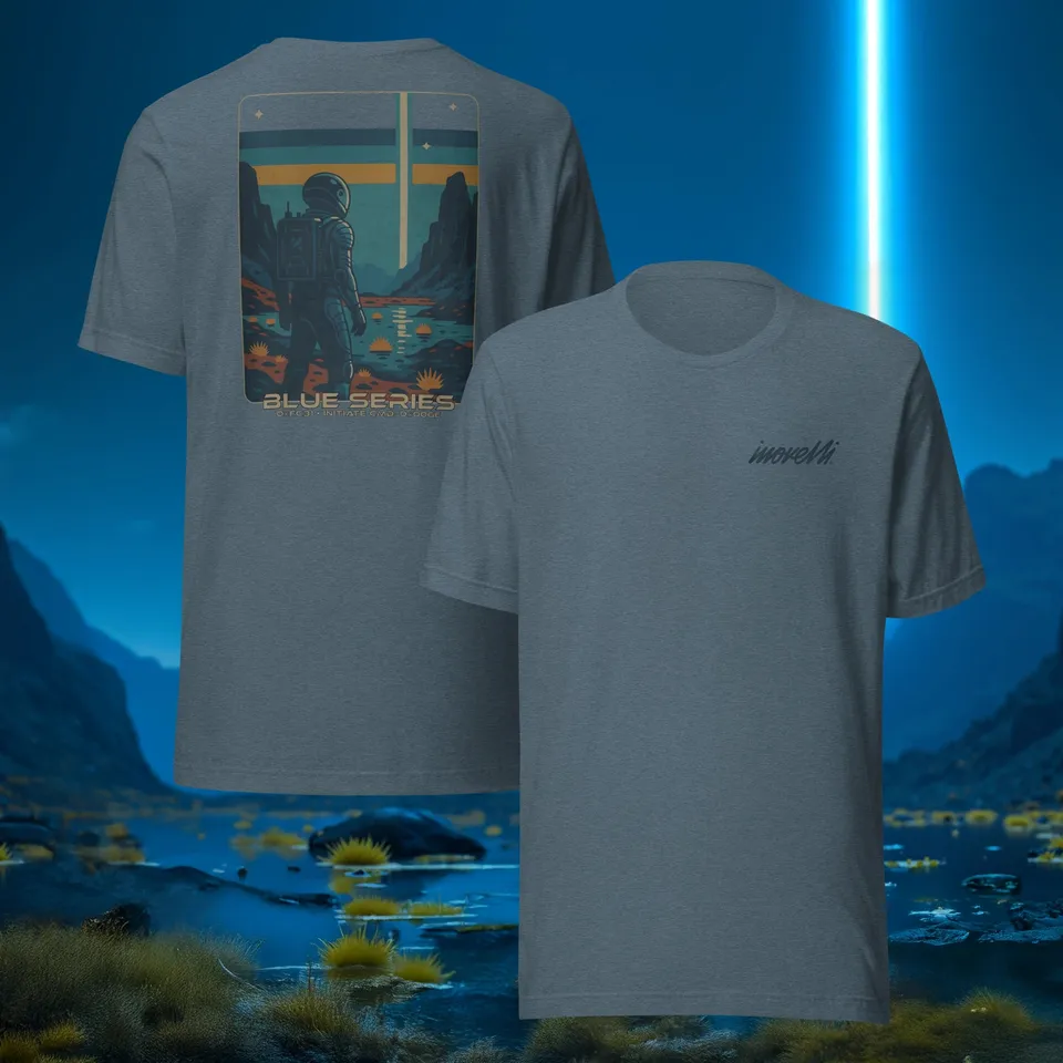 inovelli-blue-series-t-shirt-heather-deep-teal-l-baumwolle-retro image 1