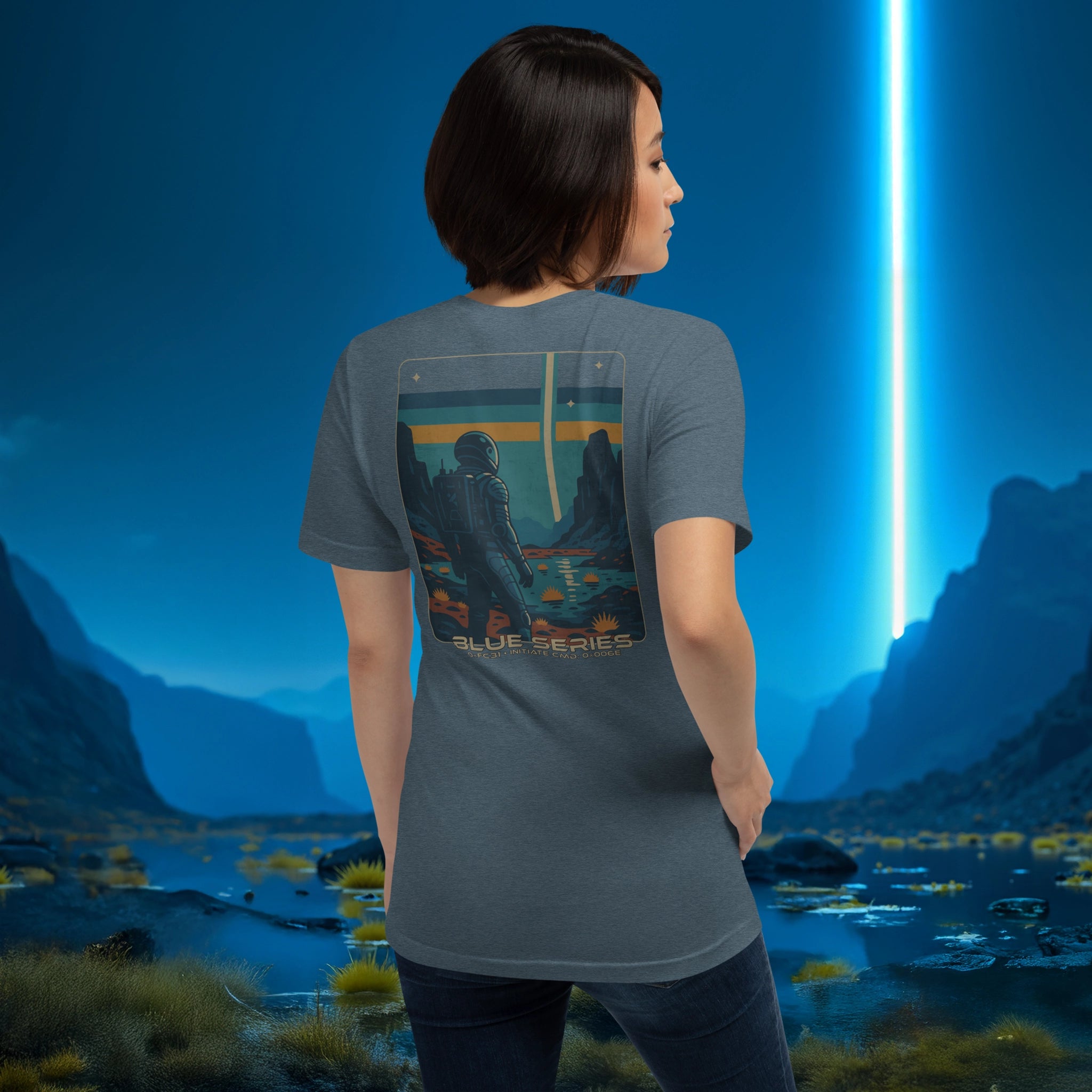 inovelli-blue-series-t-shirt-heather-deep-teal-l-baumwolle-retro image 7