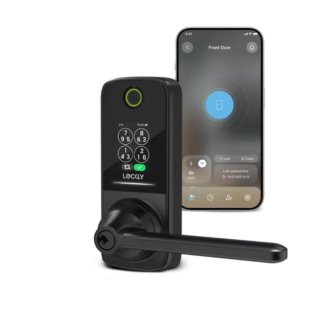 lockly-secure-pro-latch-smart-lock-dual-keypad-matt-schwarz image 1