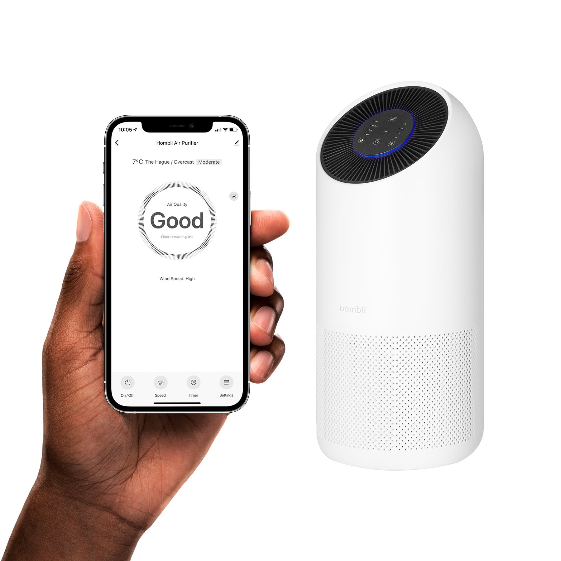 hombli-smart-air-purifier-xl-luftreiniger-hepa-uv-c-75m image 3
