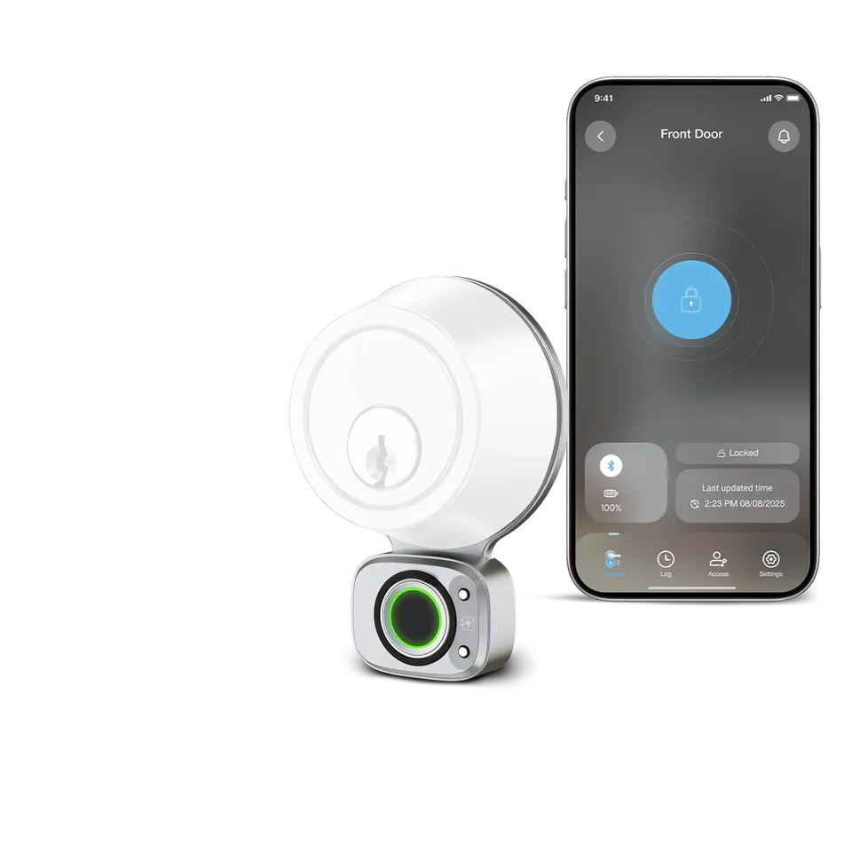 lockly-access-touch-retrofit-smart-lock-t-rschloss-satin-nickel image 1