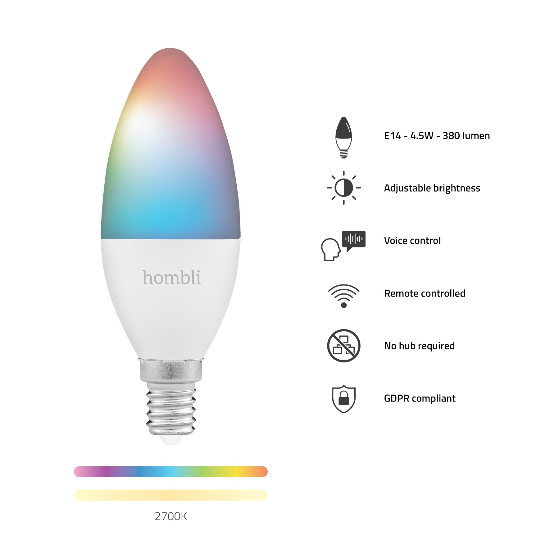 hombli-smart-bulb-e14-rgb-cct-promo-pack-led-lampe image 4
