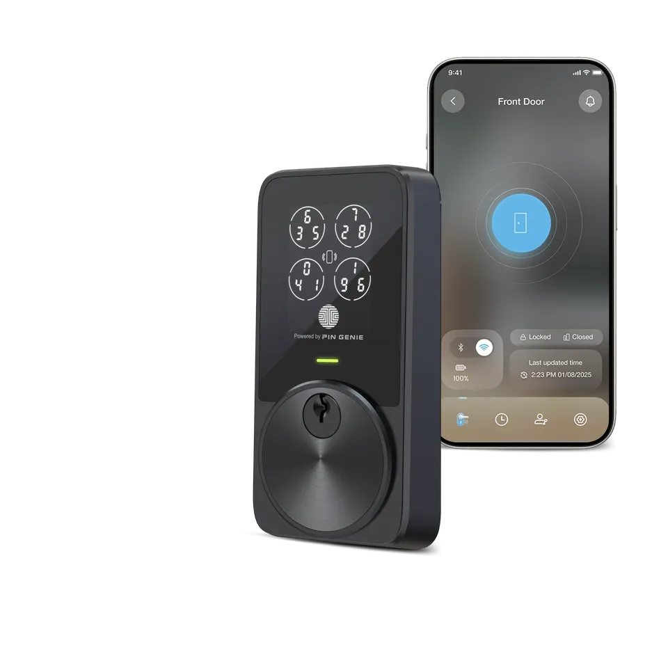 lockly-zeno-pin-genie-pro-t-rschloss-deadbolt-mattschwarz-apple-home-key image 1