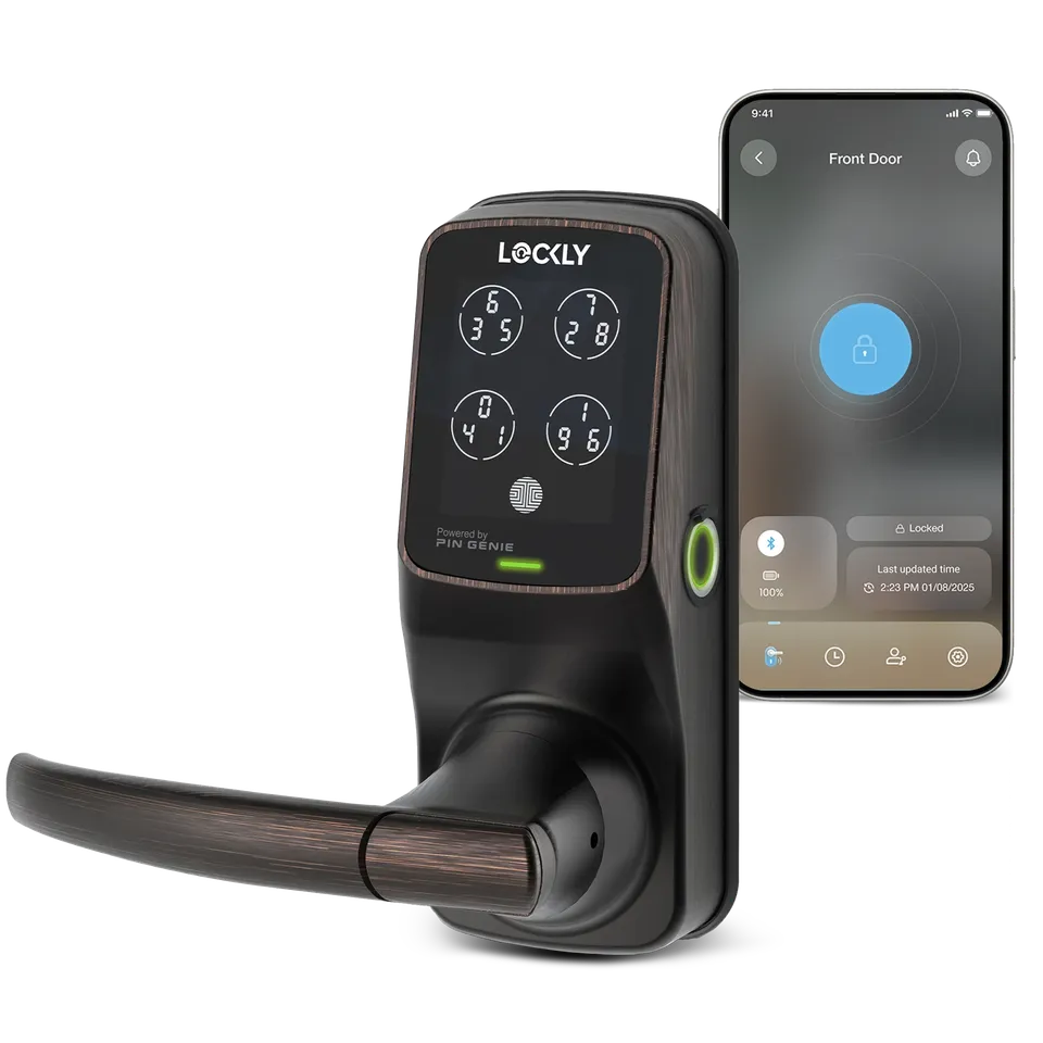 lockly-secure-plus-fingerprint-t-rschloss-deadbolt-satin-nickel image 1