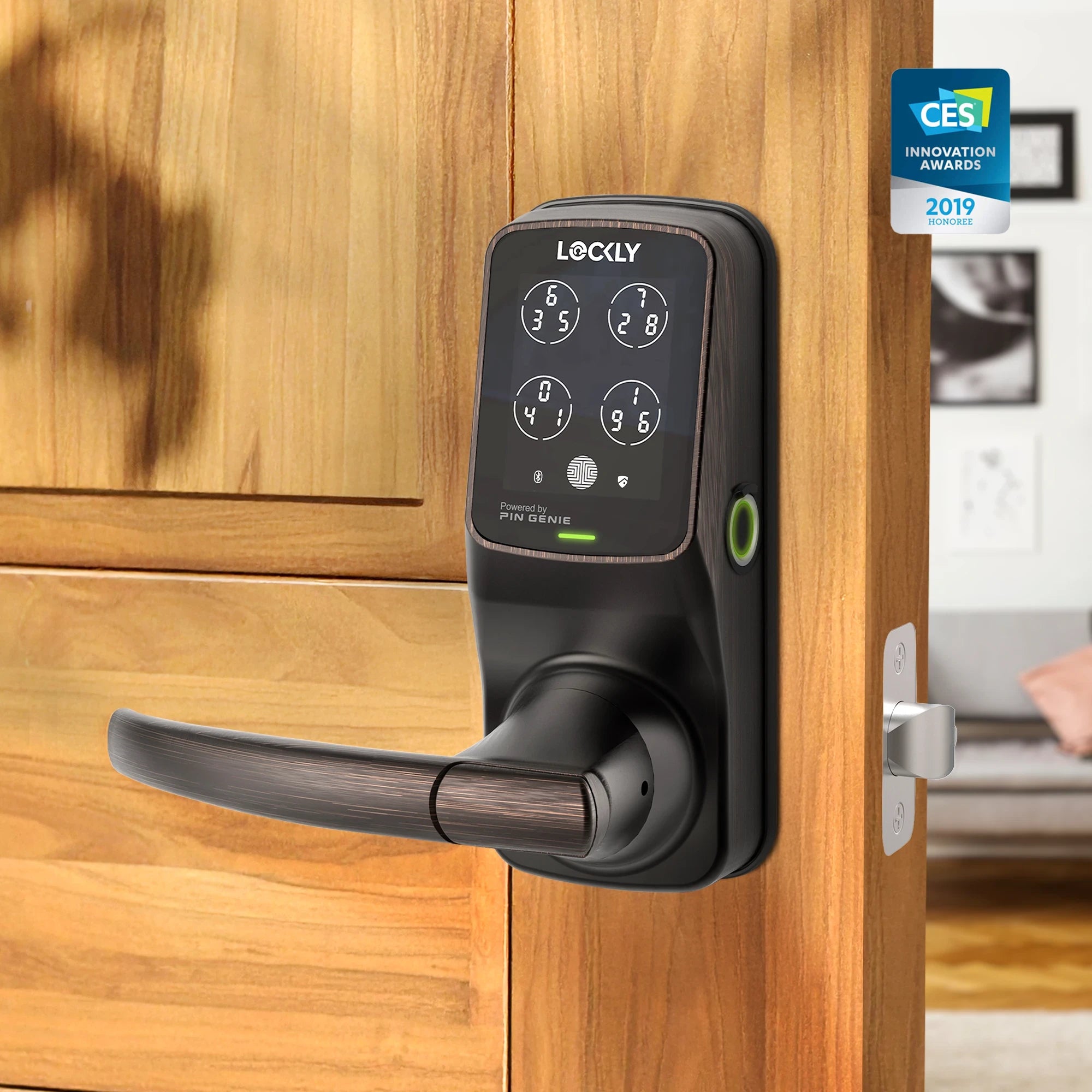 lockly-secure-plus-fingerprint-t-rschloss-deadbolt-satin-nickel image 2